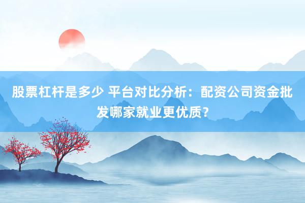 股票杠杆是多少 平台对比分析:配资公司资金批发哪家就业更优质?